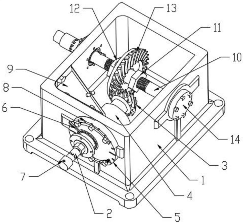 Self-adjusting bevel gear test box with adjustable offset distance