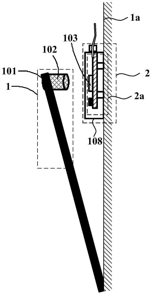 A magnetic induction level gauge