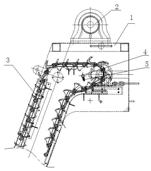 Tooth harrow sewage cleaning machine with back flushing function