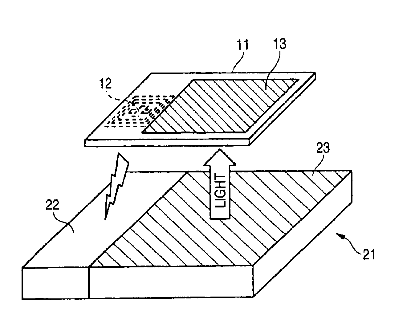 Display and record medium and information writer