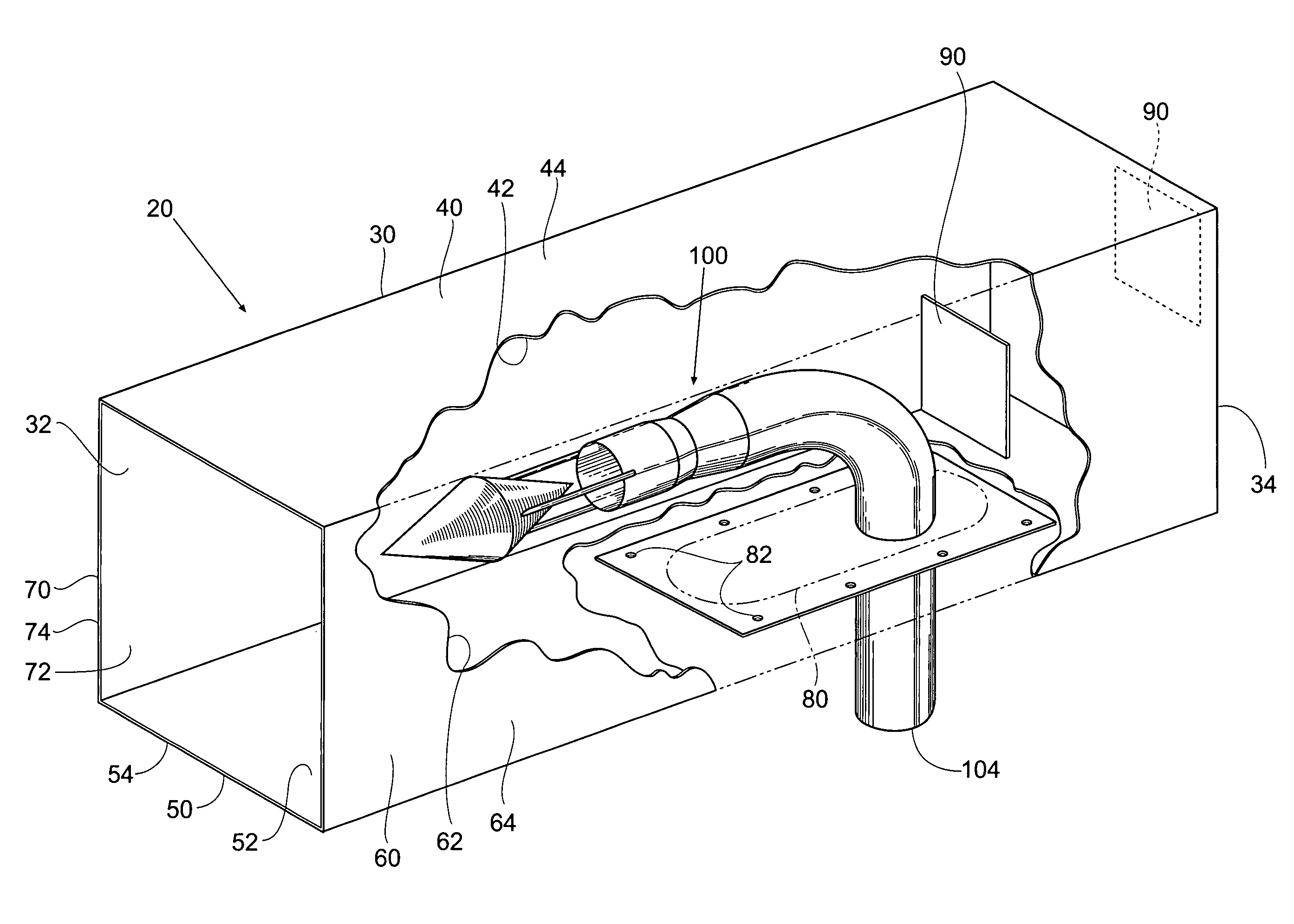 Super absorbent distribution system design for homogeneous distribution throughout an absorbent core