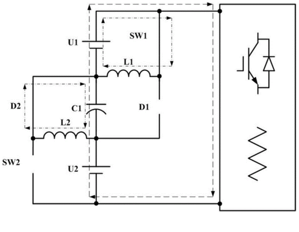 Power supply-capacitor series connection type DC converter