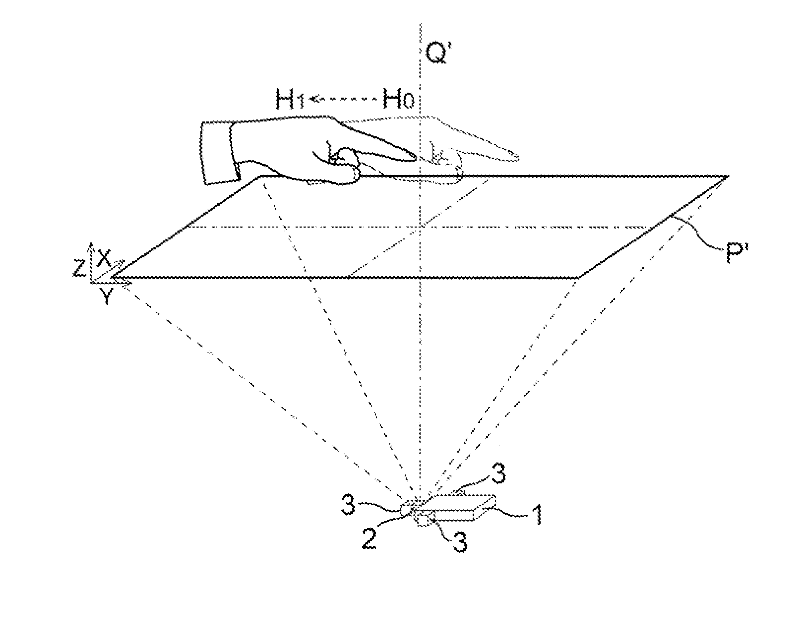 User interface display device