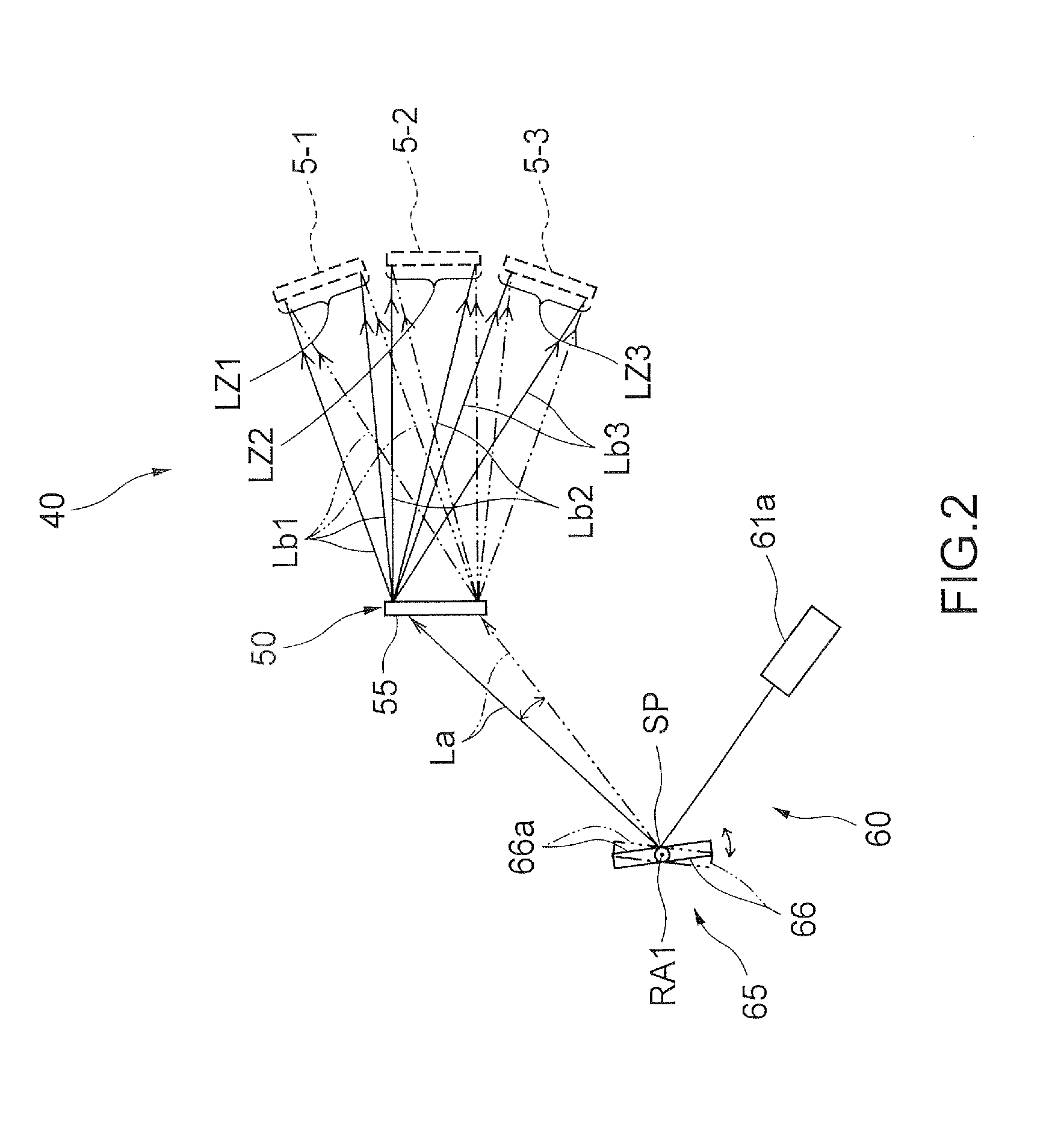 Projection device and projection-type video display device