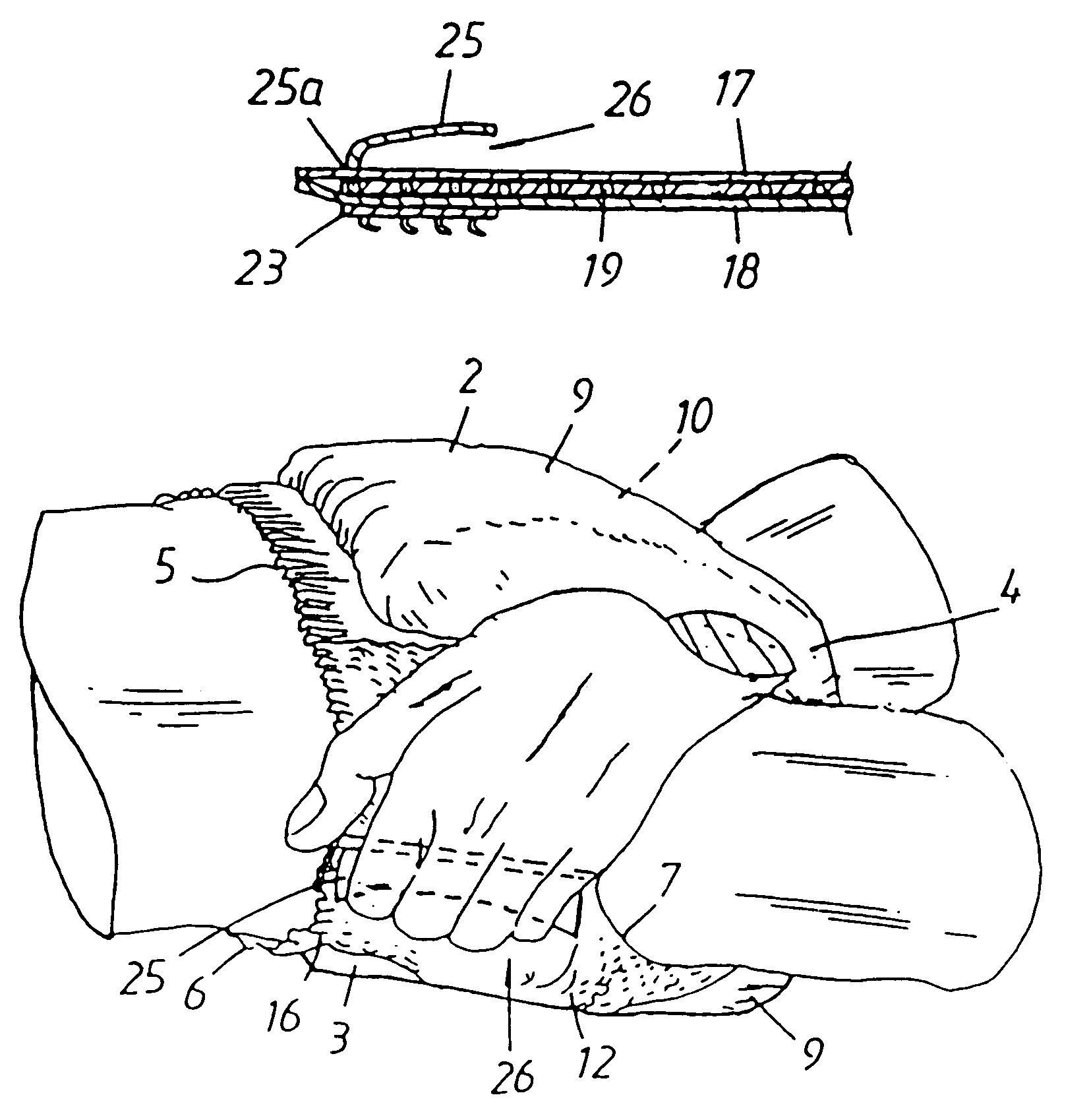 Absorbent article having fastener elements and gripping means