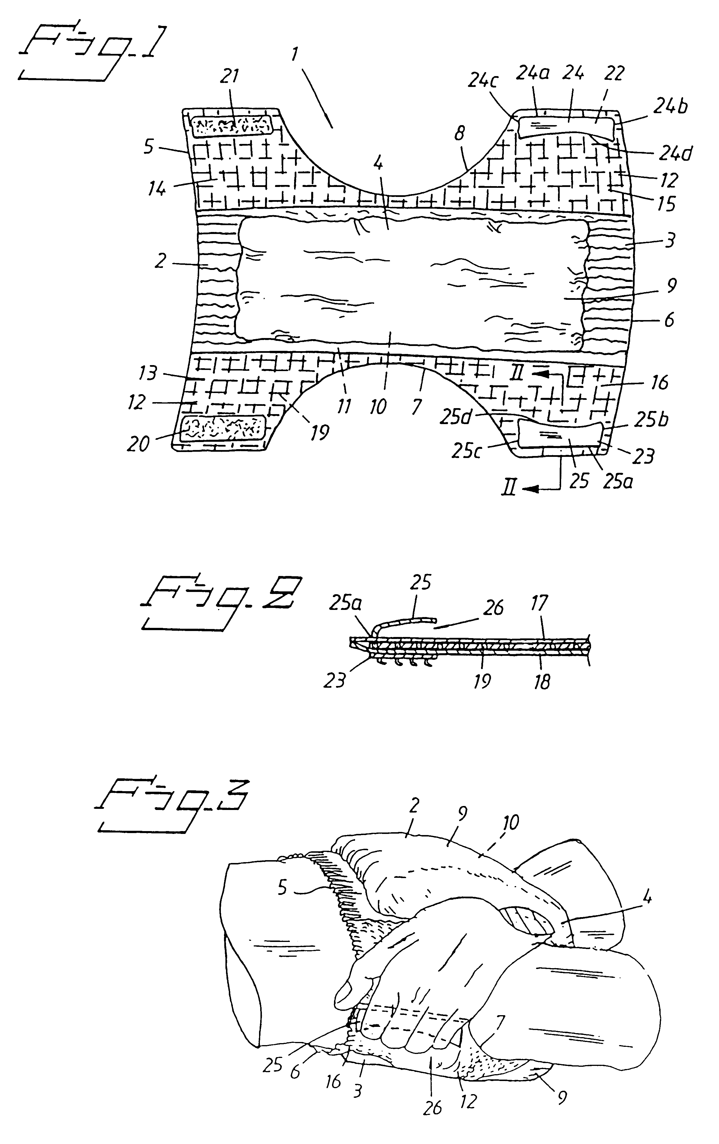 Absorbent article having fastener elements and gripping means