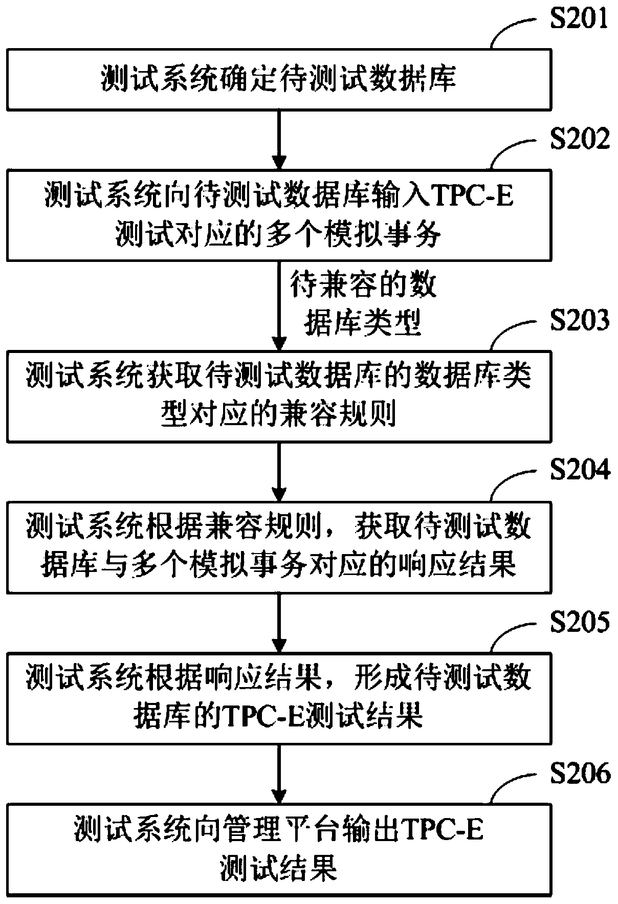 Database testing method and system capable of avoiding database type interference