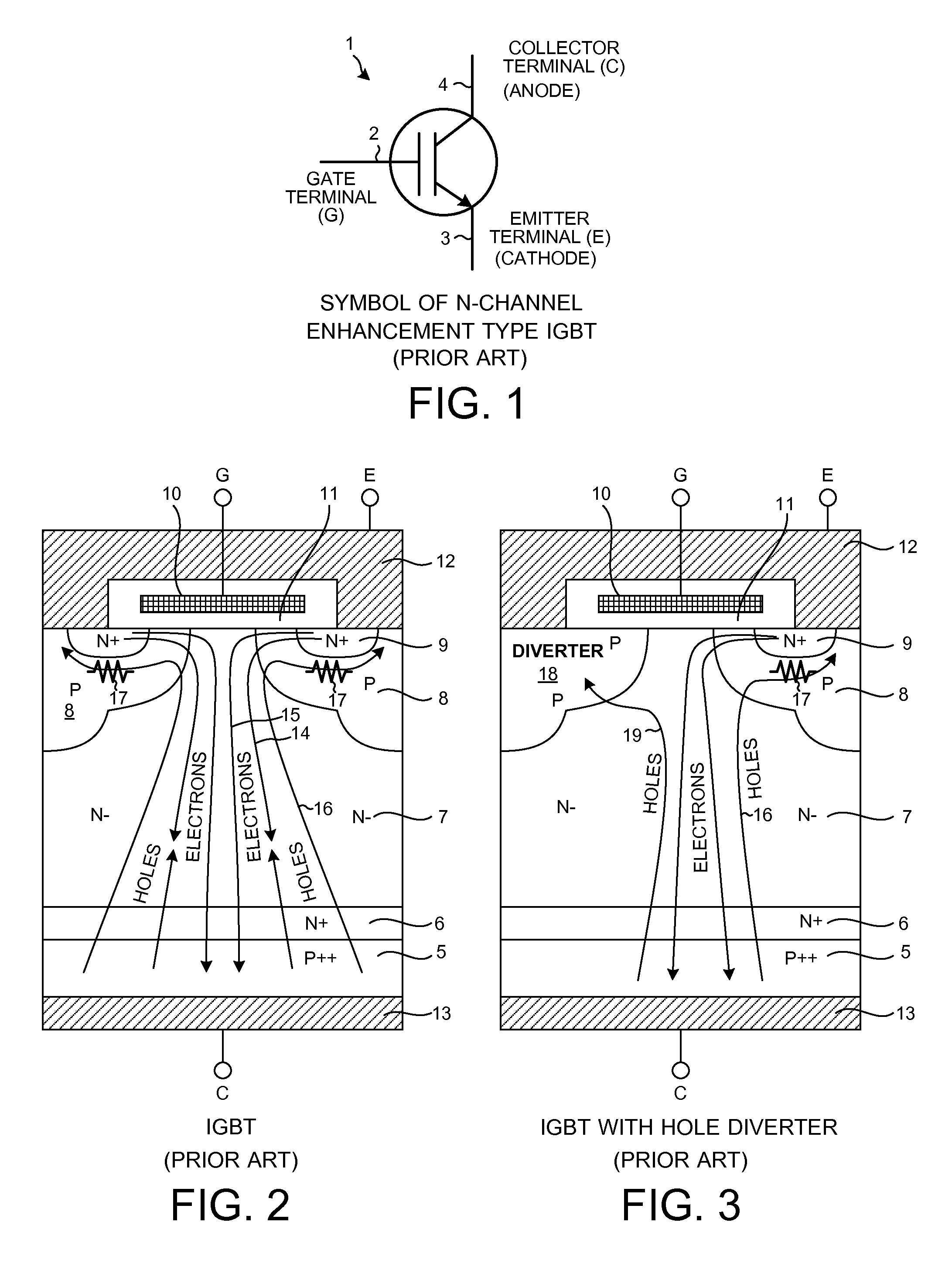 IGBT assembly having circuitry for injecting/extracting current into/from an auxiliary P well