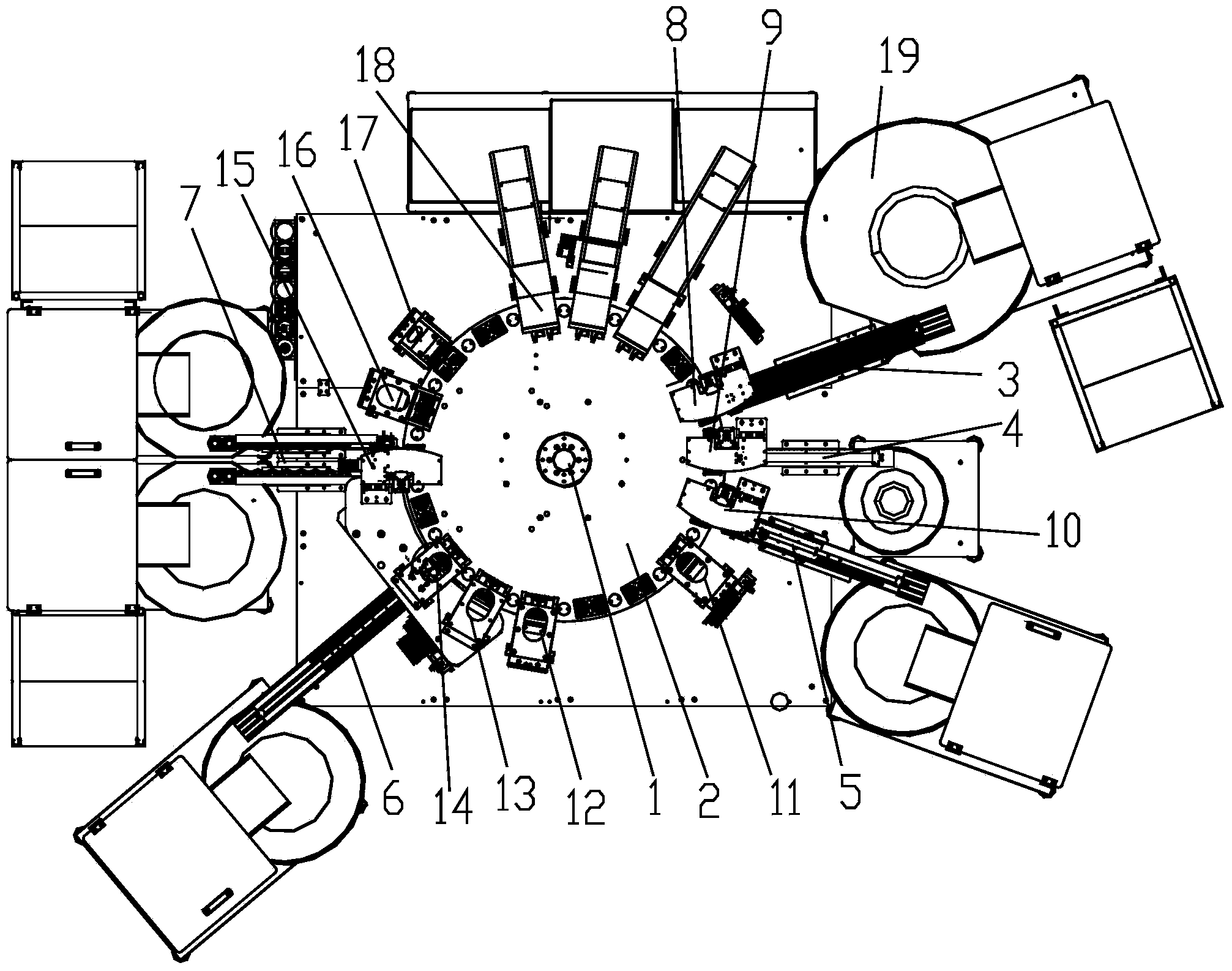 Automatic nozzle bottle cap assembling machine