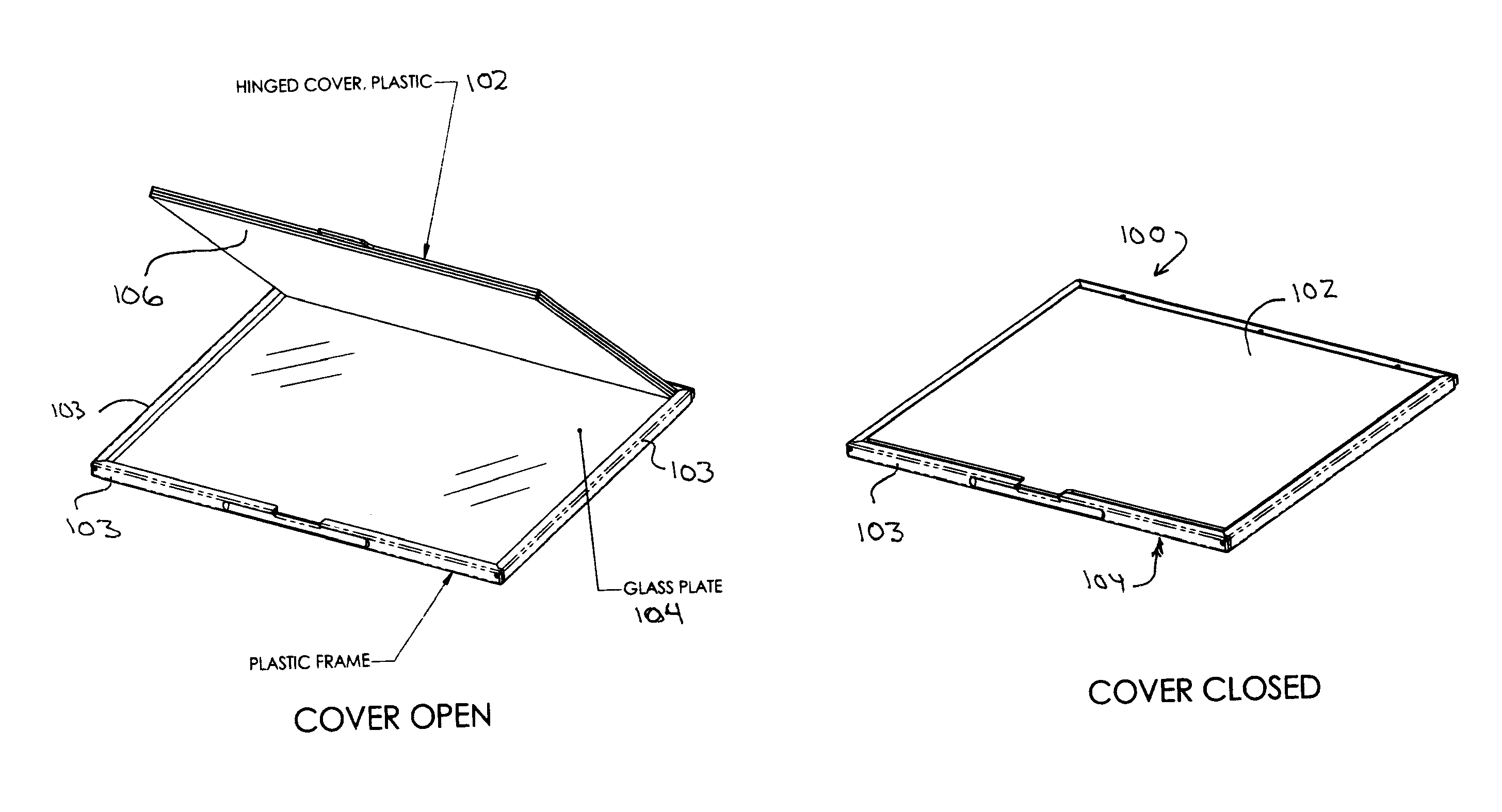 Glass cassette for scanning imaging plates