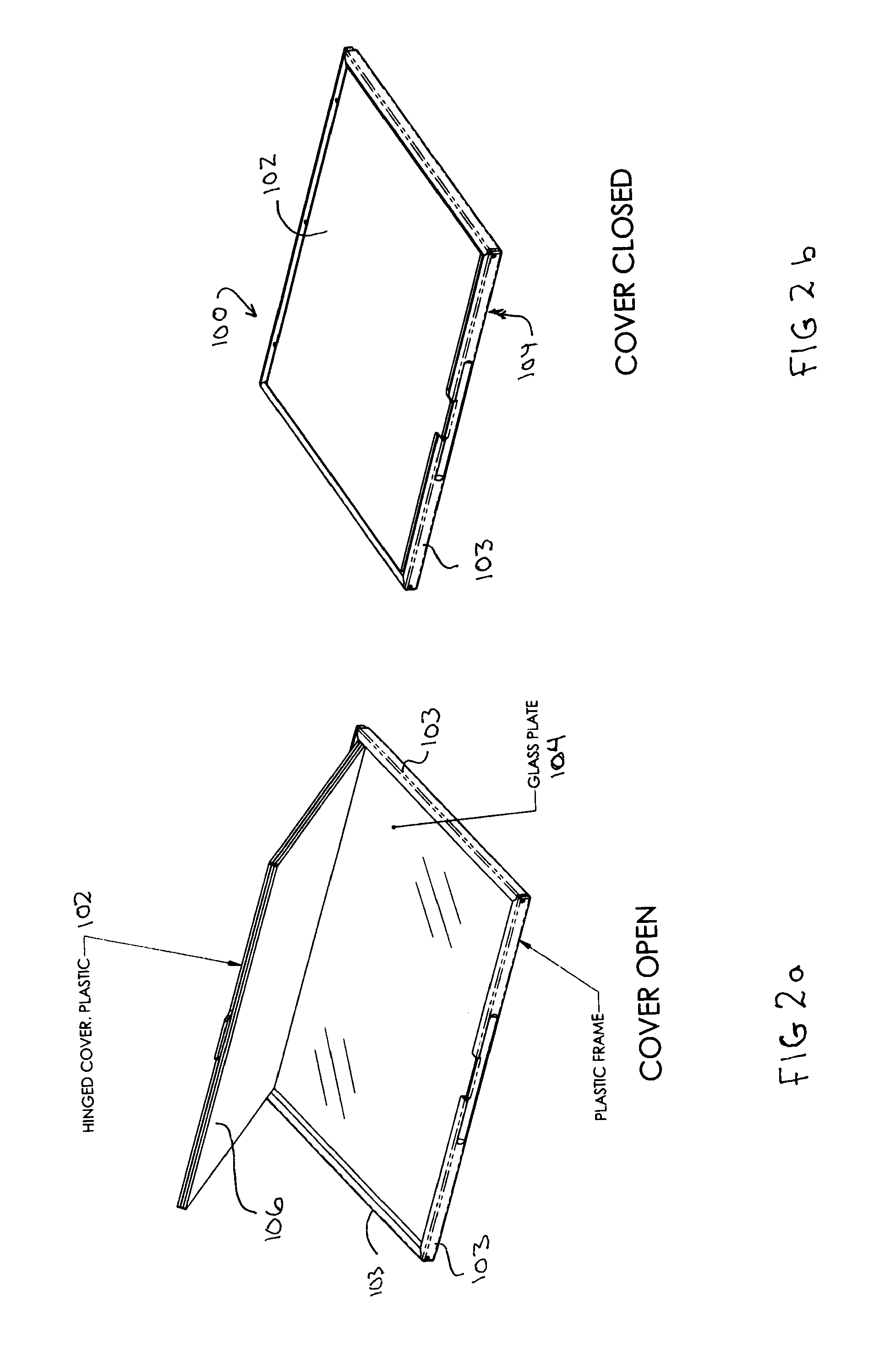 Glass cassette for scanning imaging plates