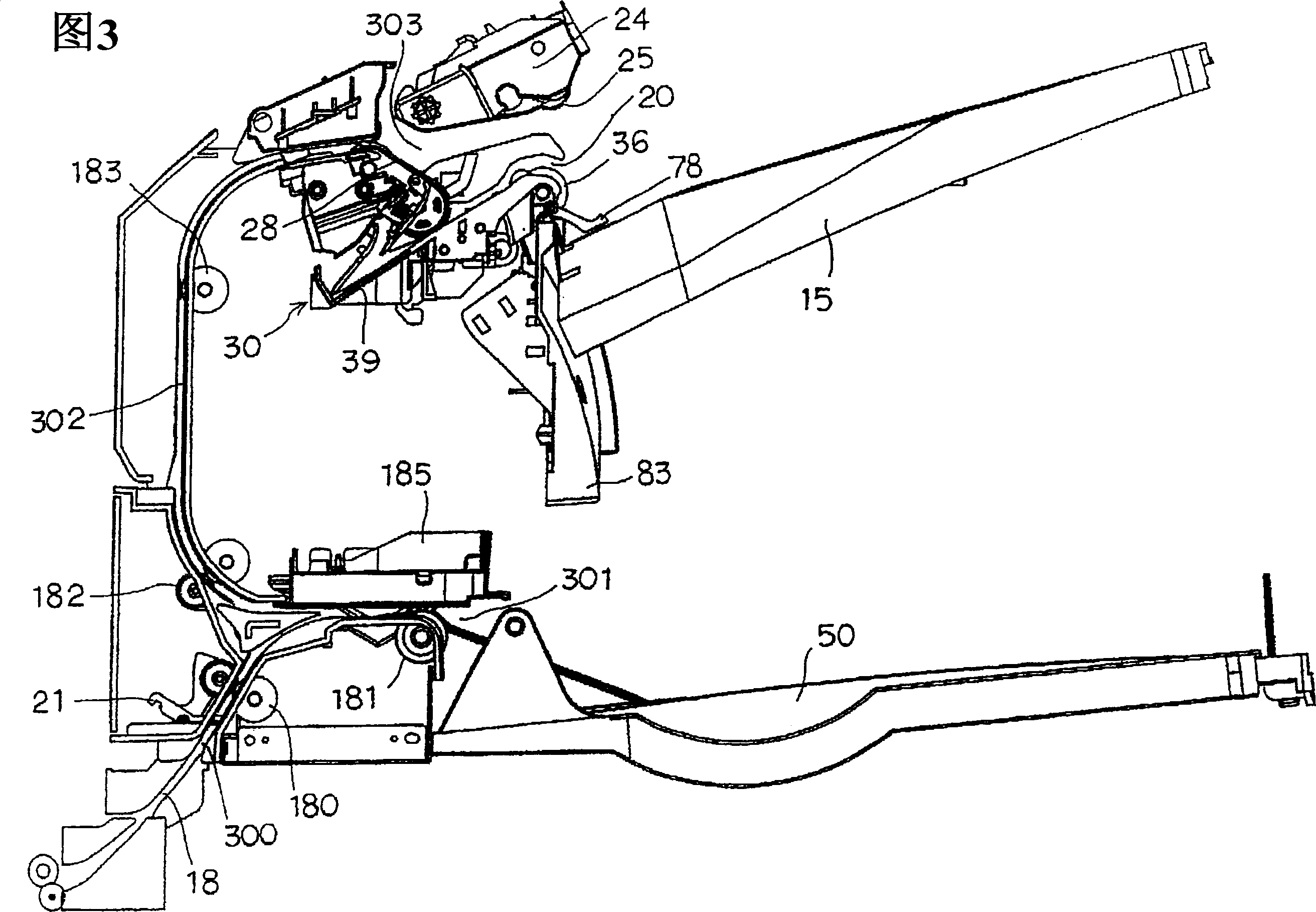 Paper delivering device and image forming device with the same