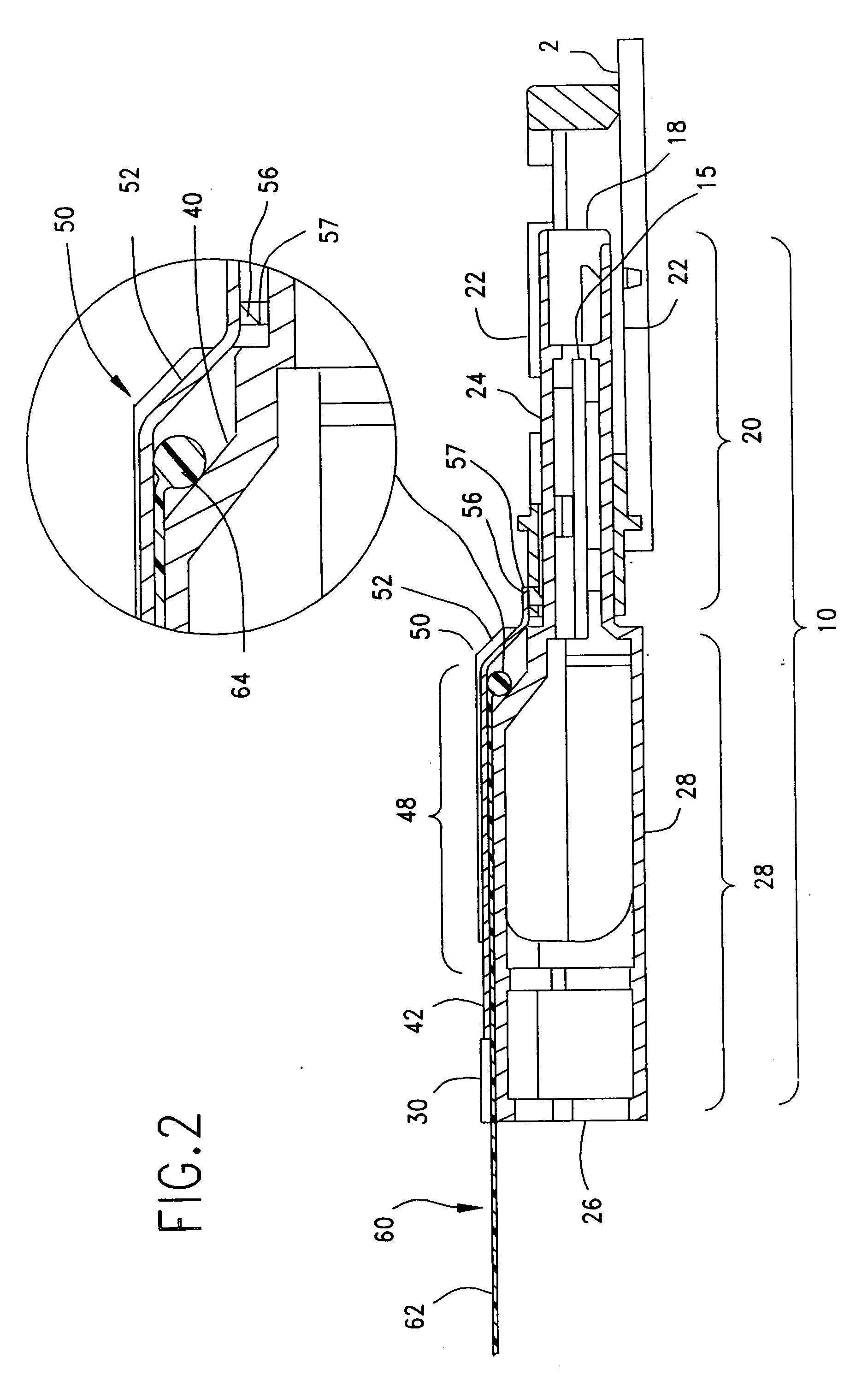 Low profile latching connector and pull tab for unlatching same