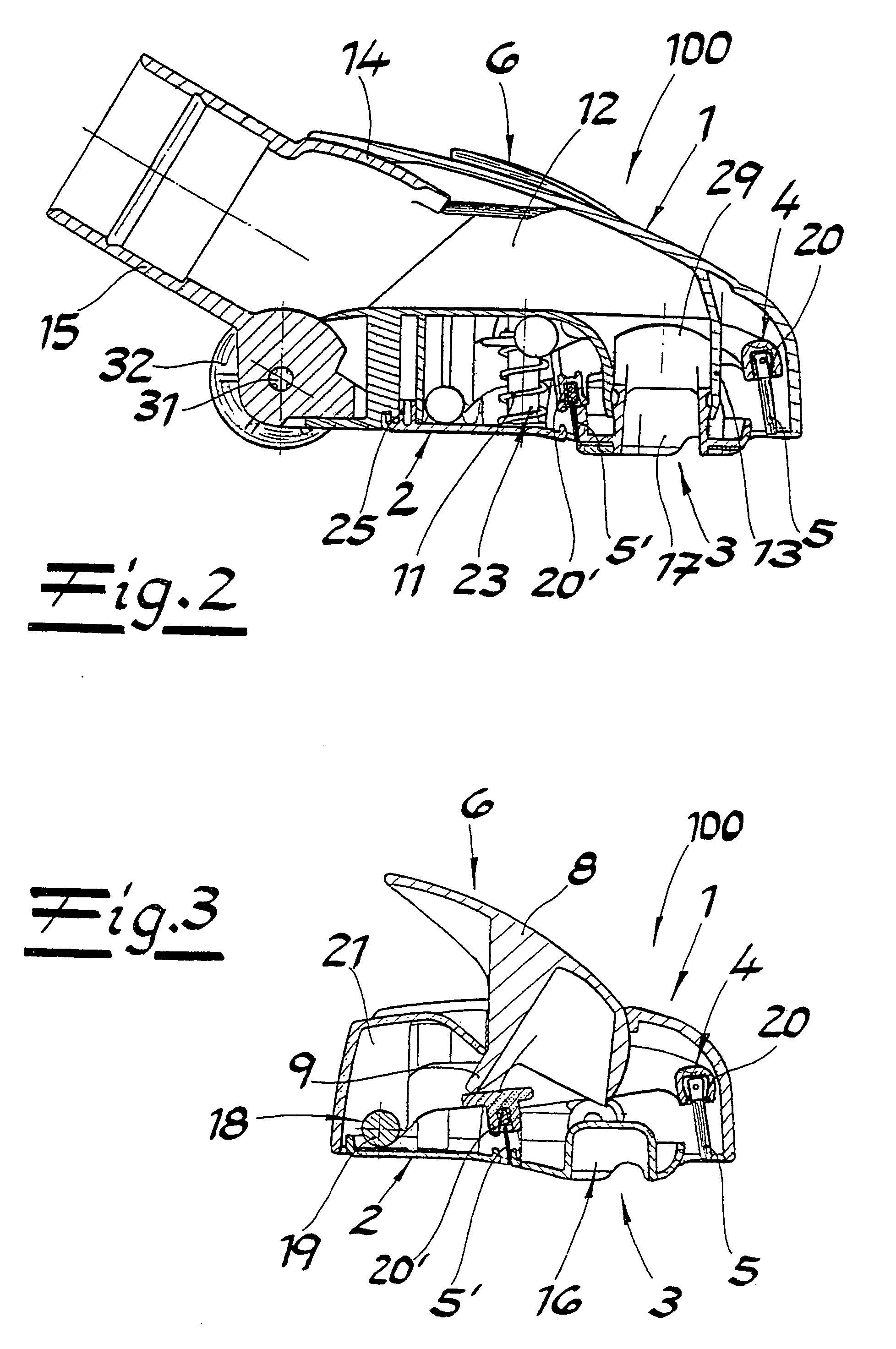 Vacuum cleaner nozzle for floors and carpets