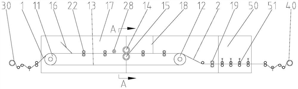 A production method of continuous casting and rolling composite metal strip