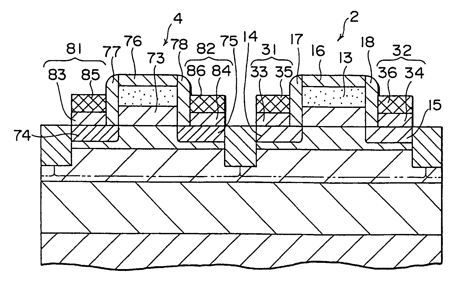 Field effect transistor and fabrication thereof, semiconductor device and fabrication thereof, logic circuit including the semiconductor device, and semiconductor substrate