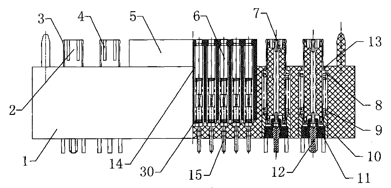 Signal connector, plug and contact member for printed board