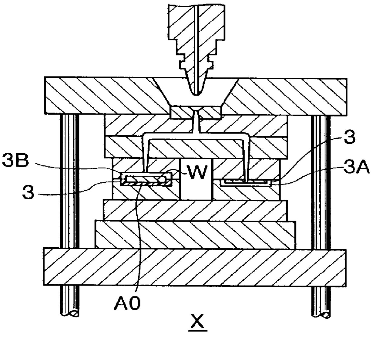 Injection molding method for resin-sealed component