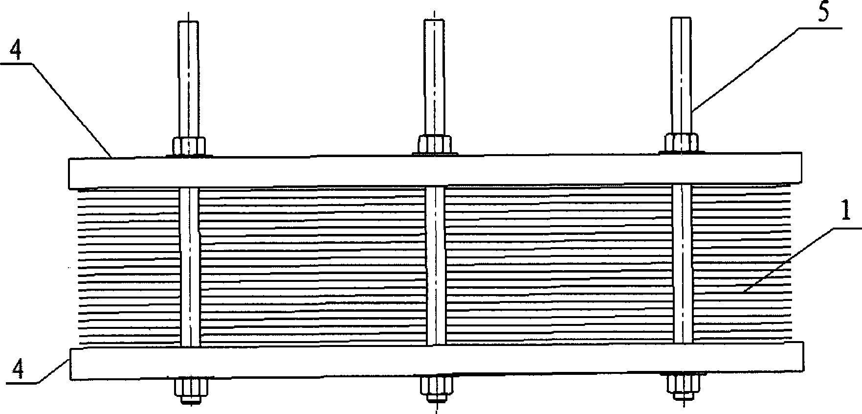 High-temperature solidification bonding method of spacer and plate in plate type heat exchanger