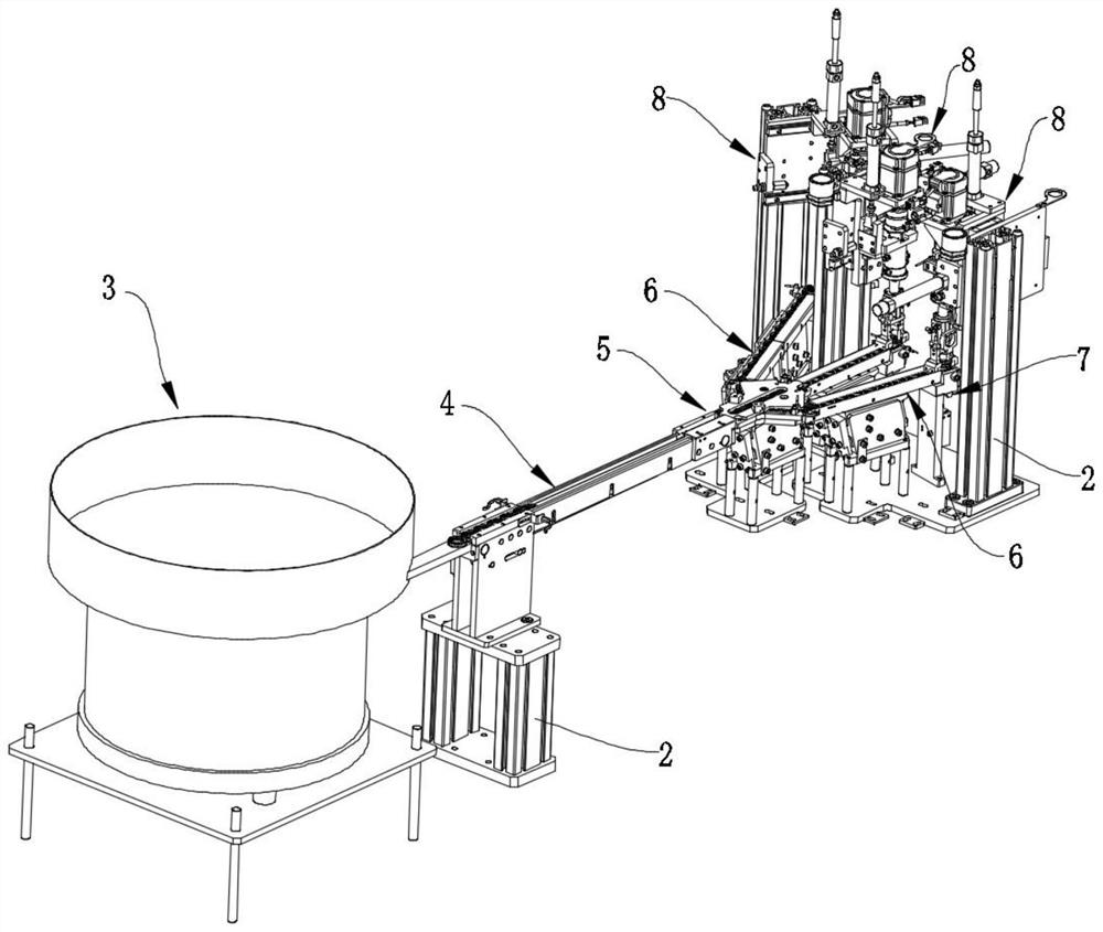 Tightening equipment for multi-path material distribution of cover body