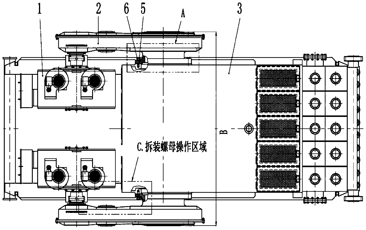 Easy-to-disassemble gearbox without convex flange and application of gearbox