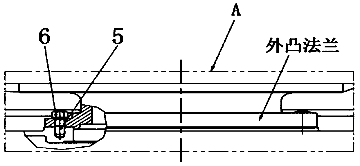 Easy-to-disassemble gearbox without convex flange and application of gearbox