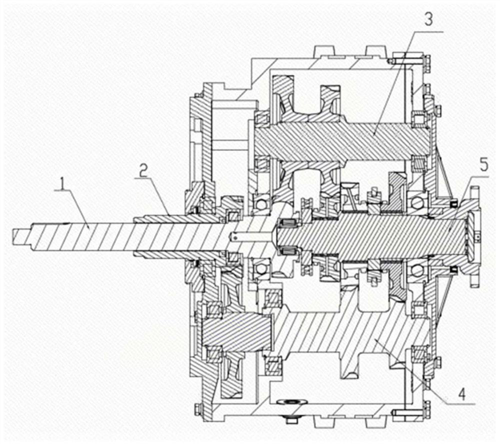 Double-input gearbox assembly and operation method thereof