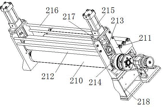 Feeding mechanism of automatic cutting machine for welded steel tube coil