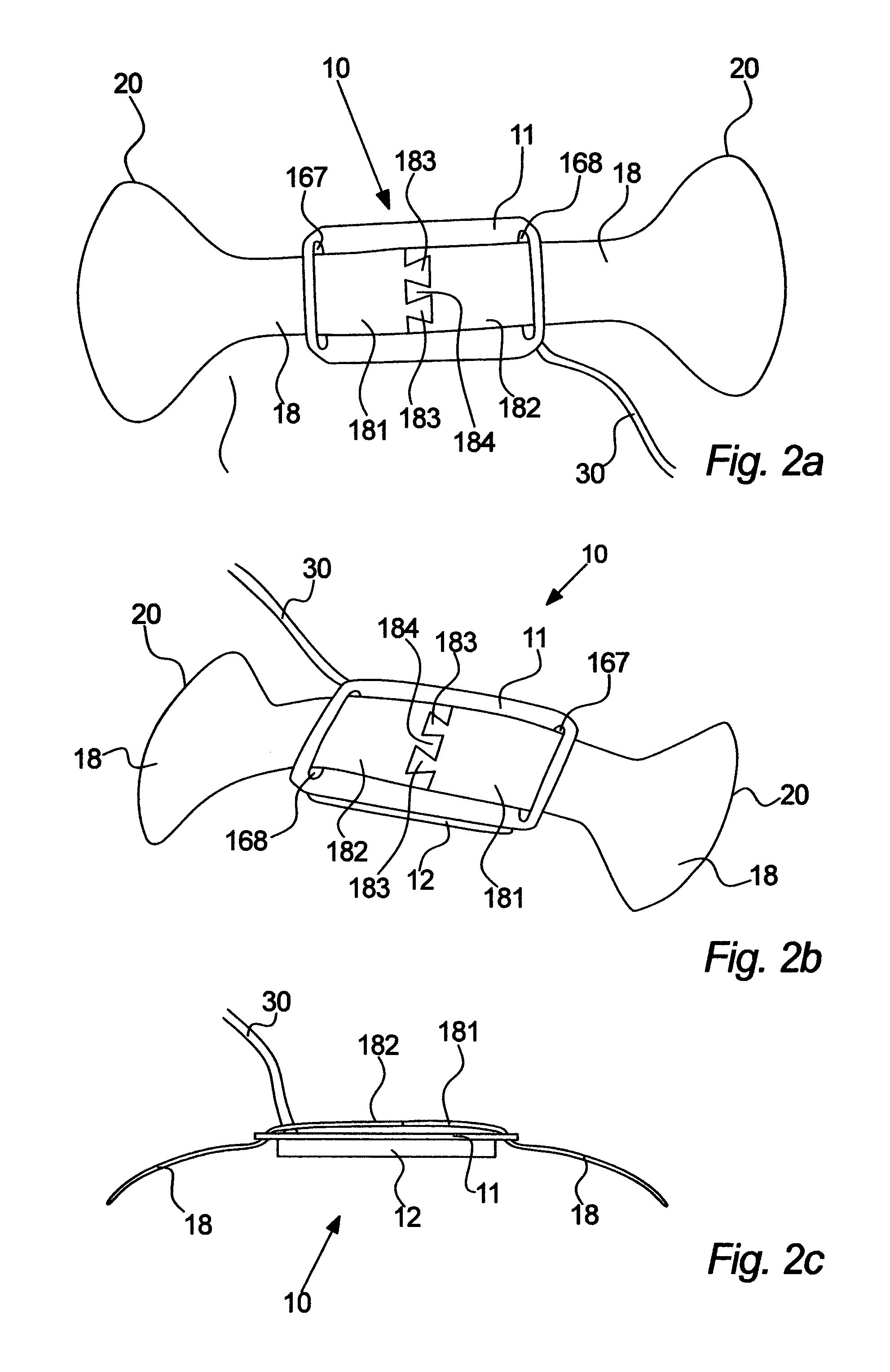 Adhesive strap for foetal monitoring transducers and the like