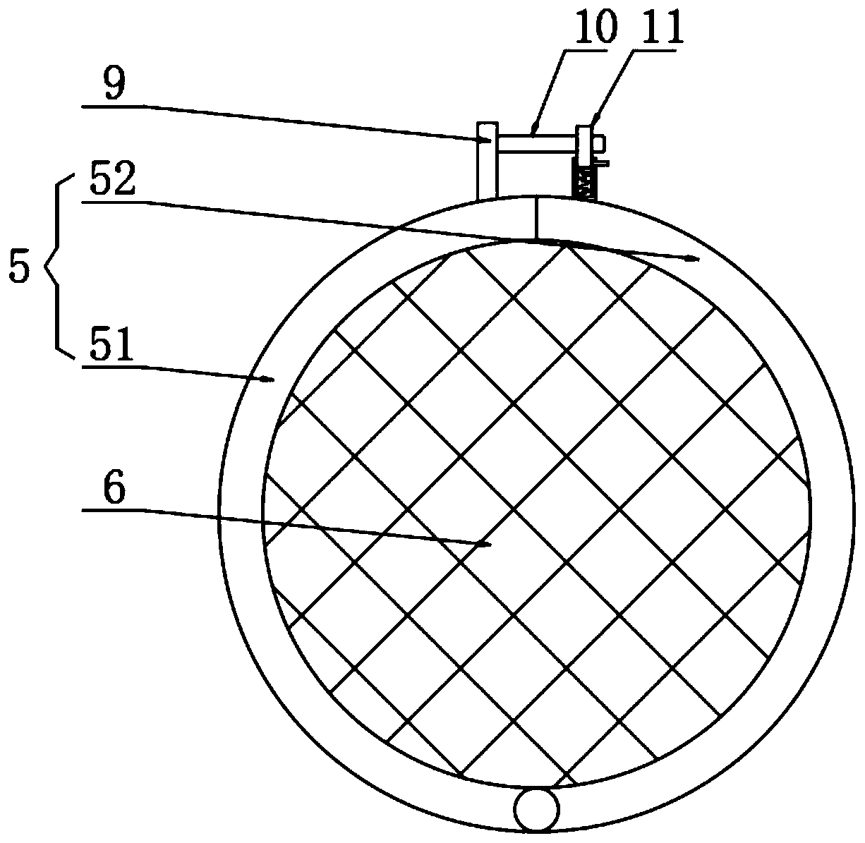 Catalytic combustion waste gas treatment device with baffle plate structure and method