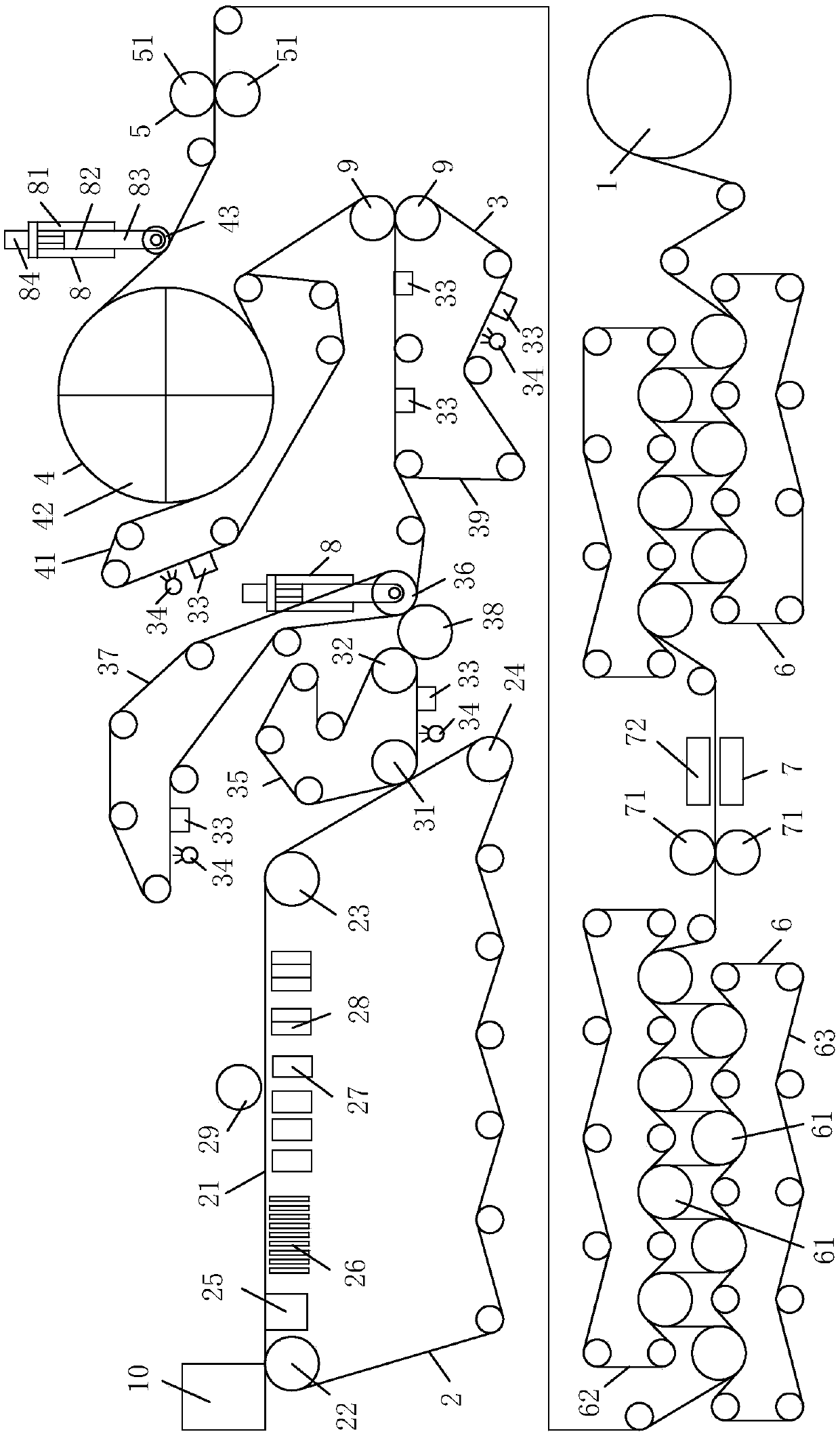 Digital printing thermal transfer printing body paper making machine and paper making method