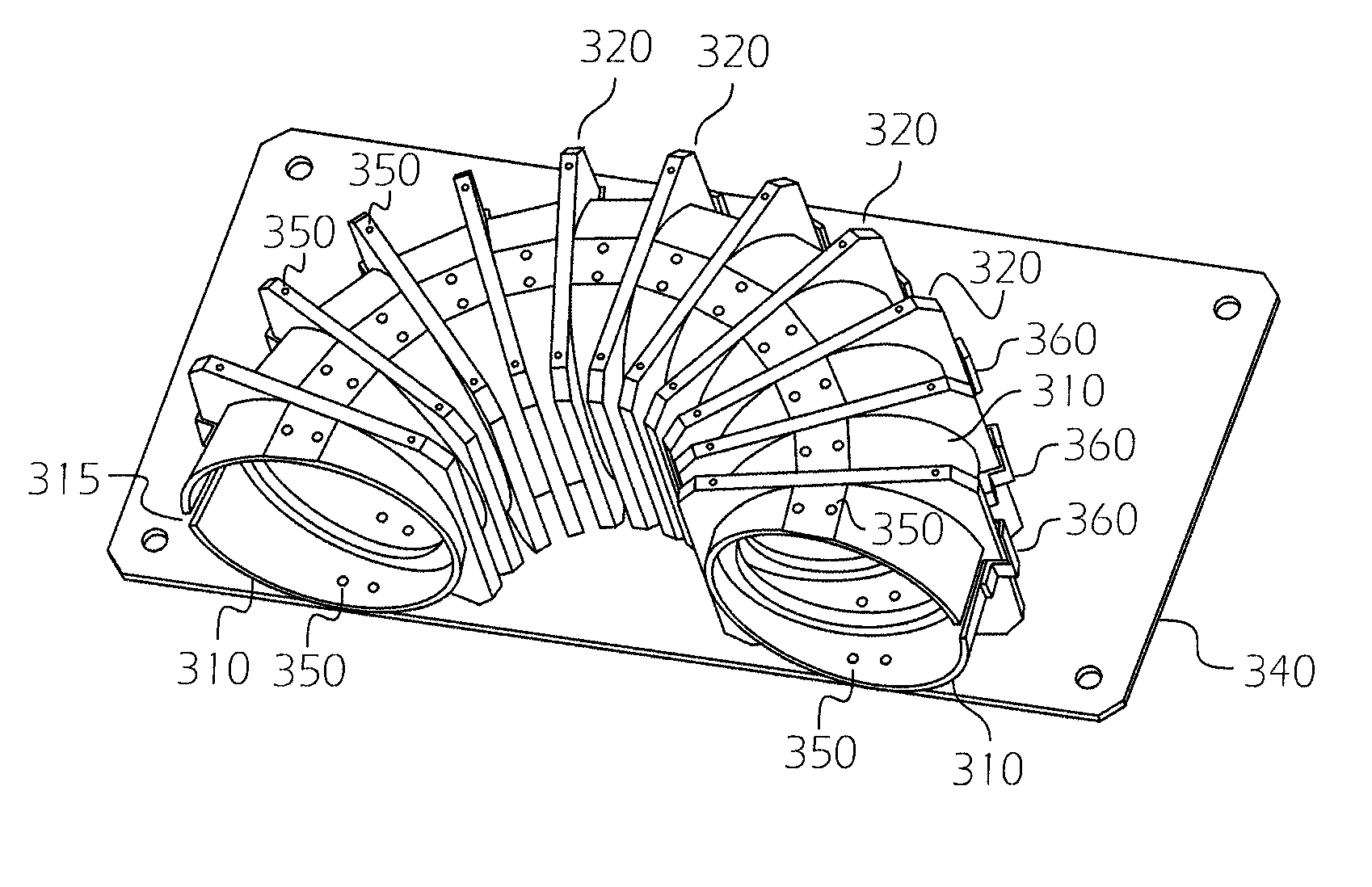 Multisegmented toroidal magnetic field projector