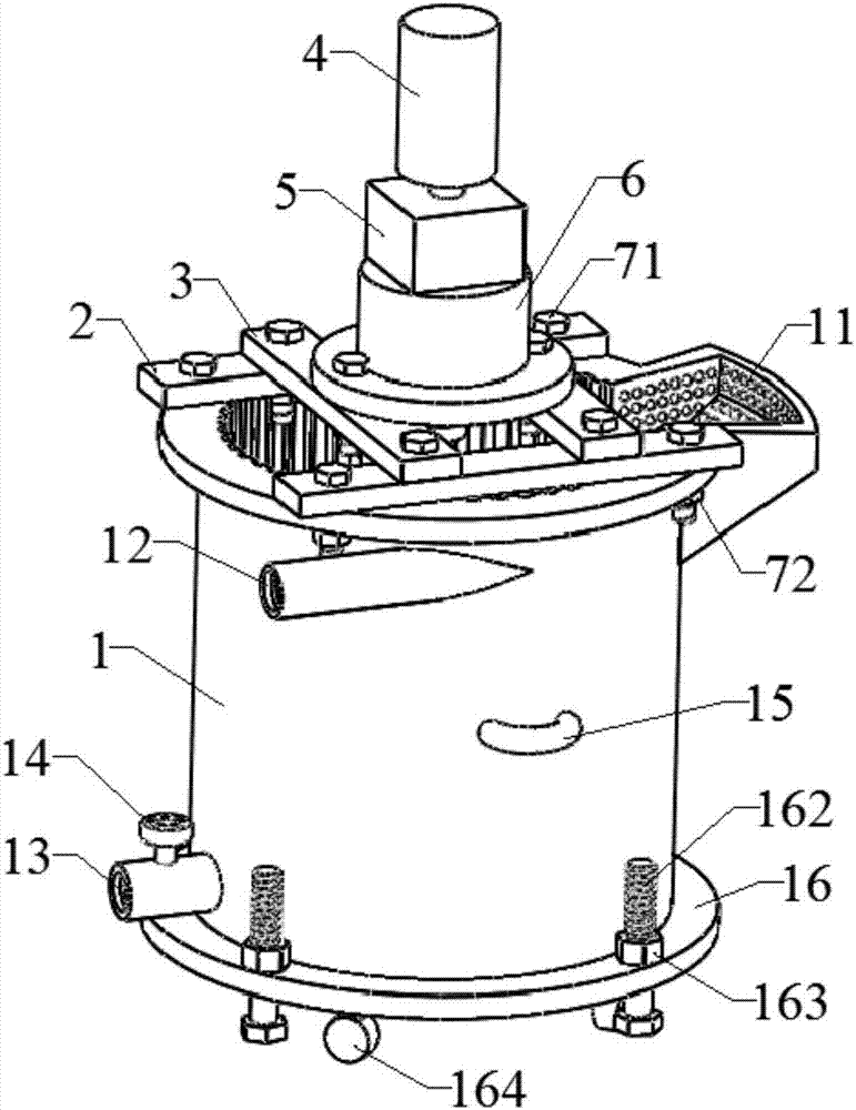 Bionic stirring machine for injection grout, hybrid power bionic stirring system and slurrying method of hybrid power bionic stirring system