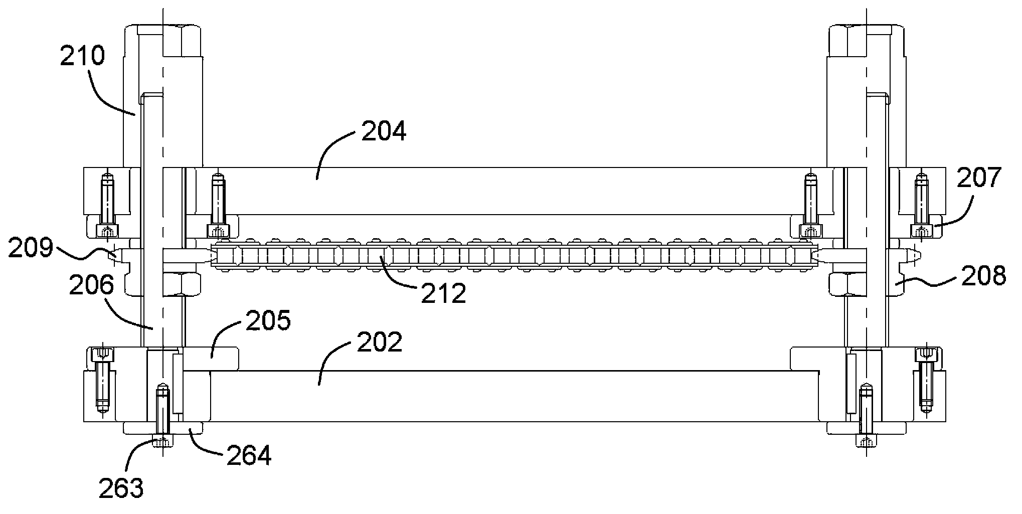 Drive belt tensioning device and tensioning method