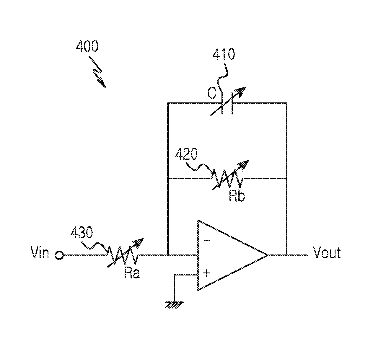 Amplifier and filter having cutoff frequency controlled according to digital code