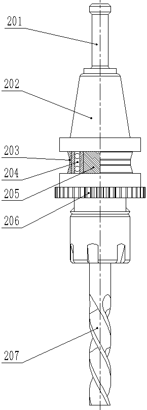 The spindle of the machining center does not stop rotating, and there is an automatic tool changer for manipulators