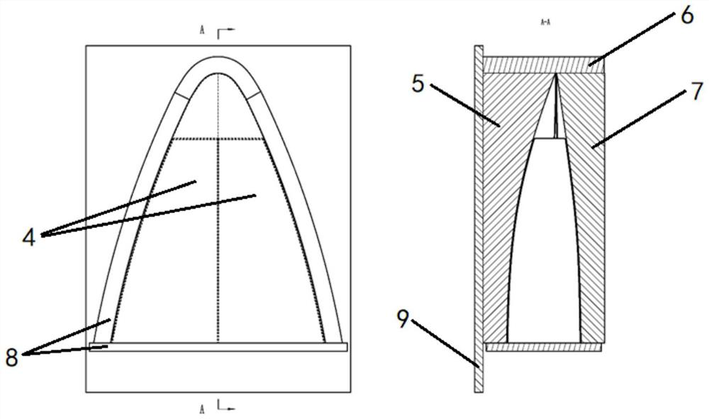 Preparation method of heat-proof and structure-integrated composite fairing