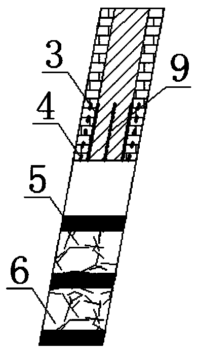 Stope structure arrangement manner through fast-tilting extremely-thin vein cliff filling stoping method