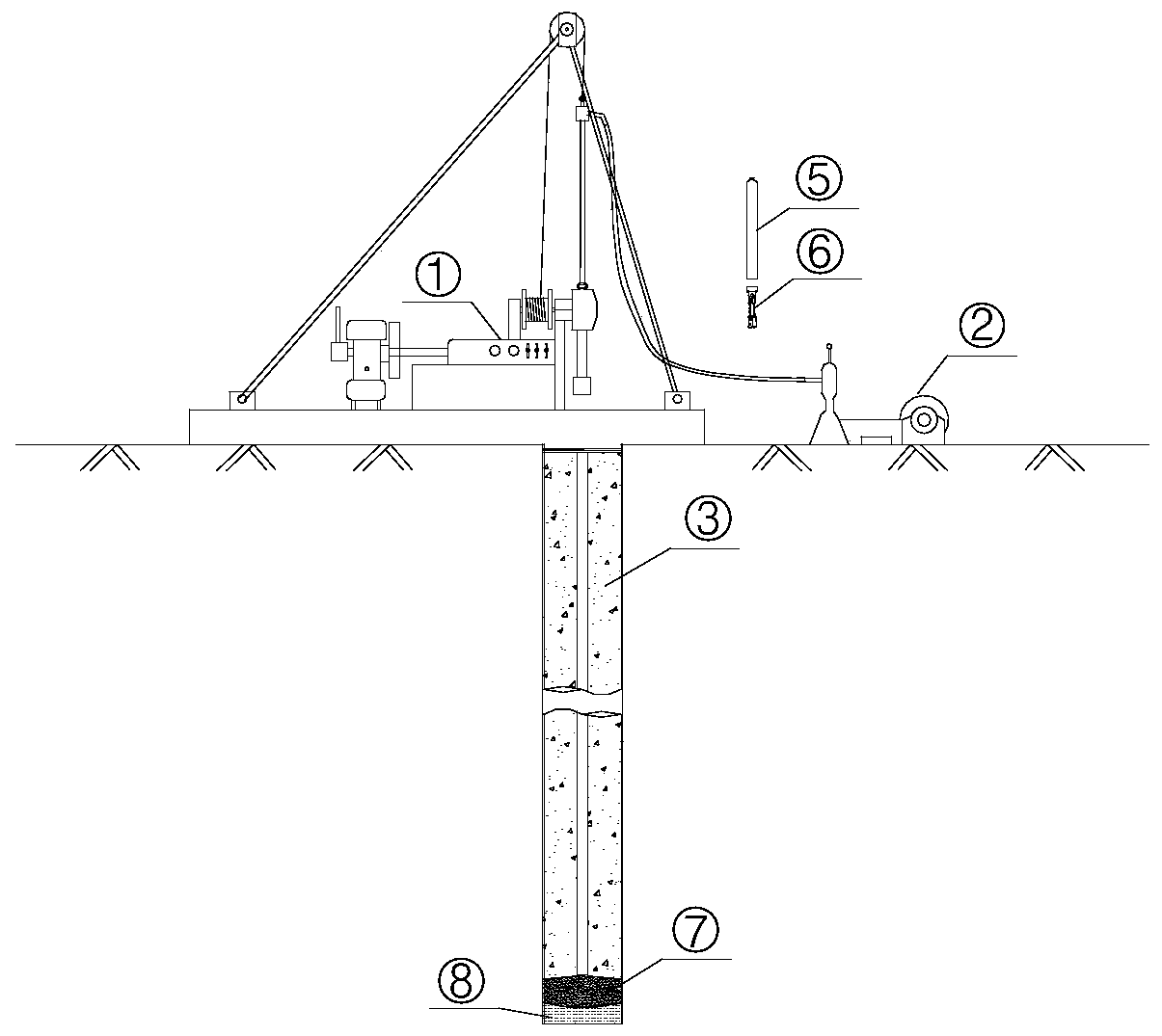 Cleaning device for pile bottom sediment of cast-in-place concrete pile