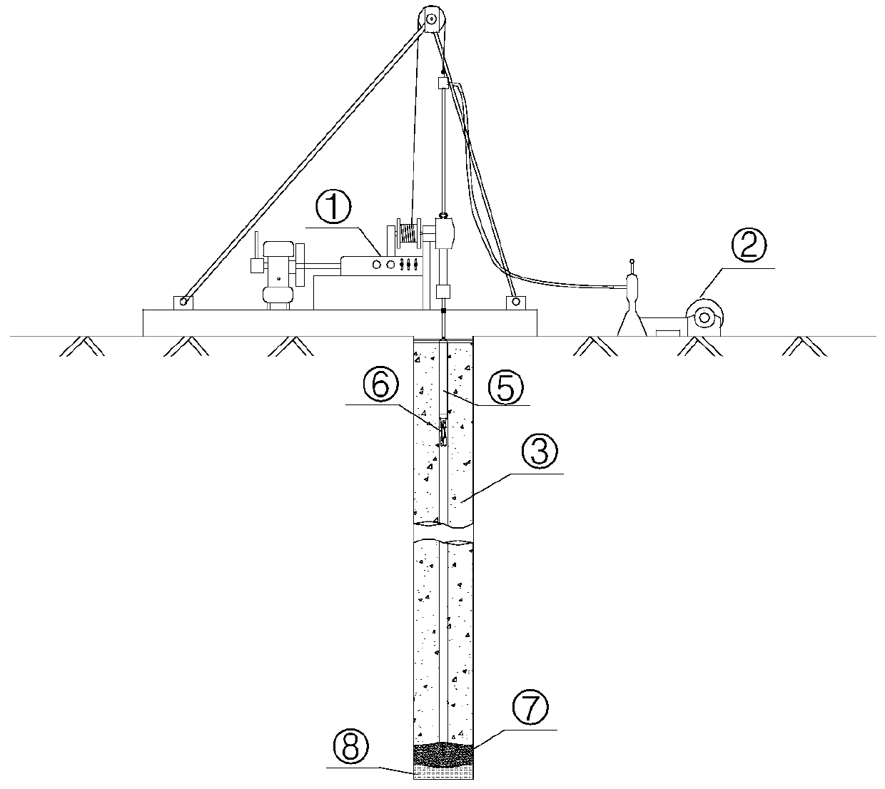 Cleaning device for pile bottom sediment of cast-in-place concrete pile