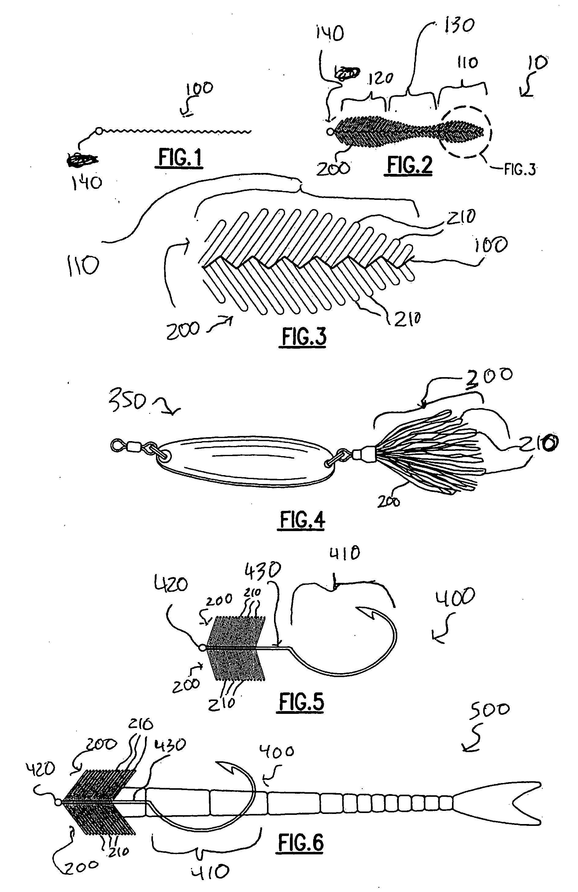 Fishing lure including looped fiber-based materials