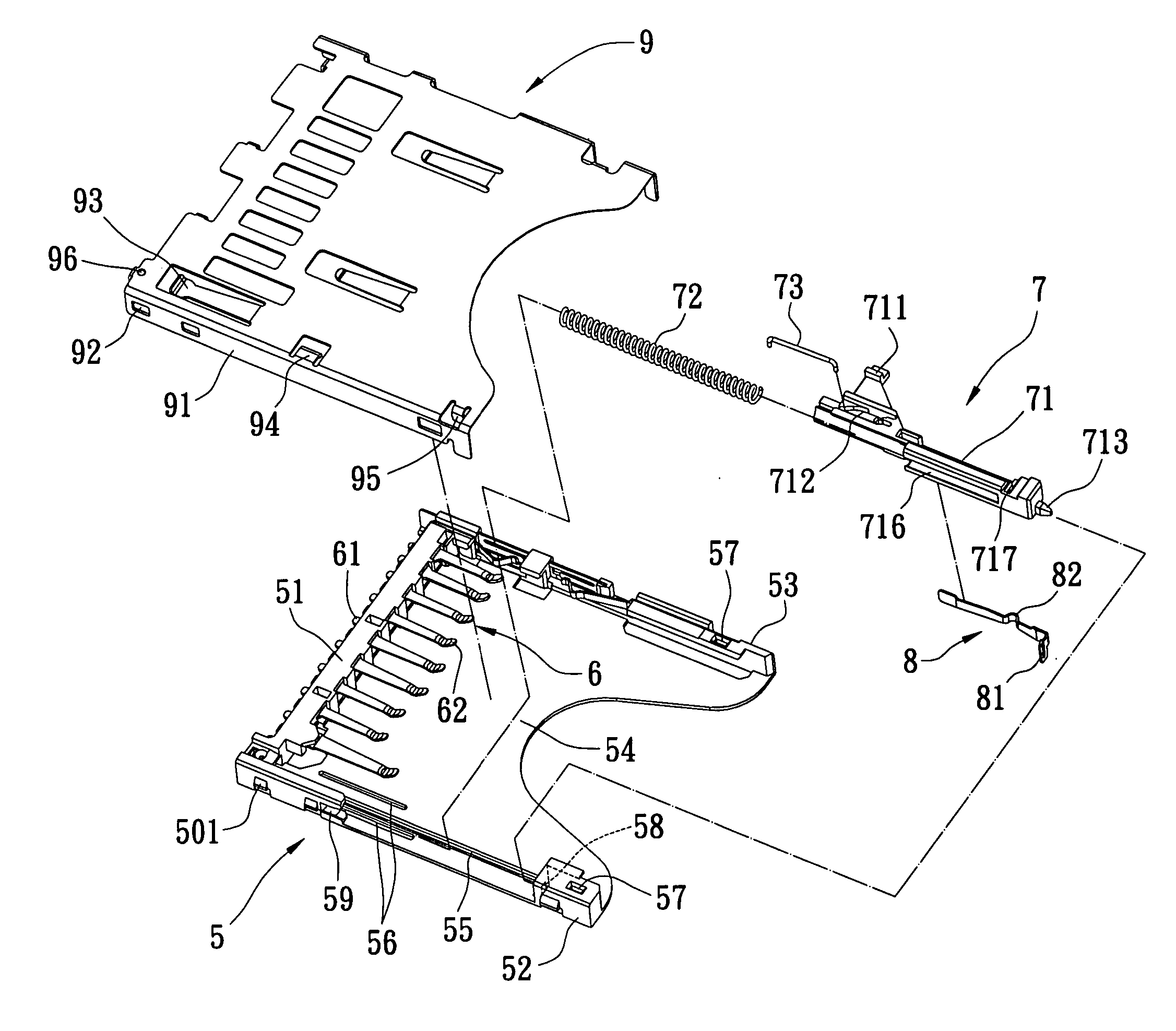 Electrical card connector