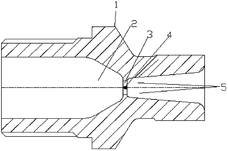 Hot nozzle core structure special for white pigment