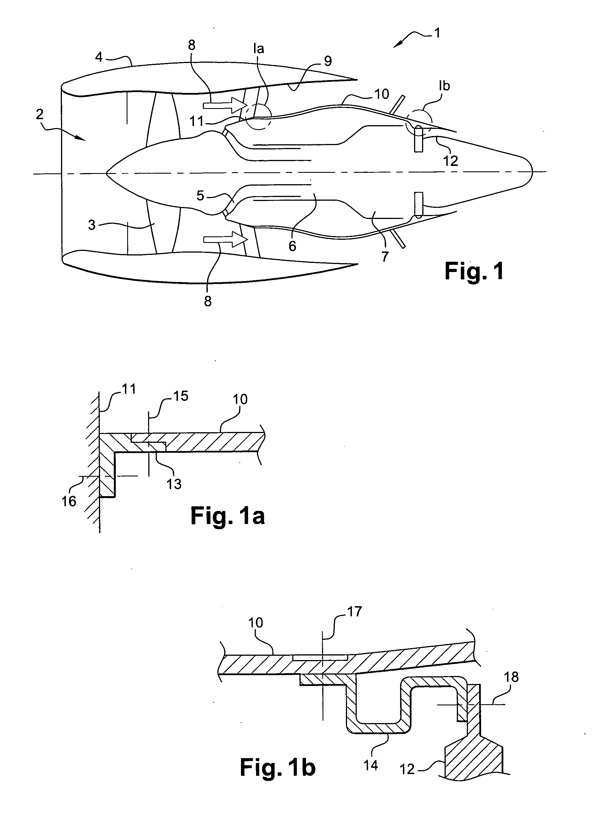 Turbojet having a large bypass ratio