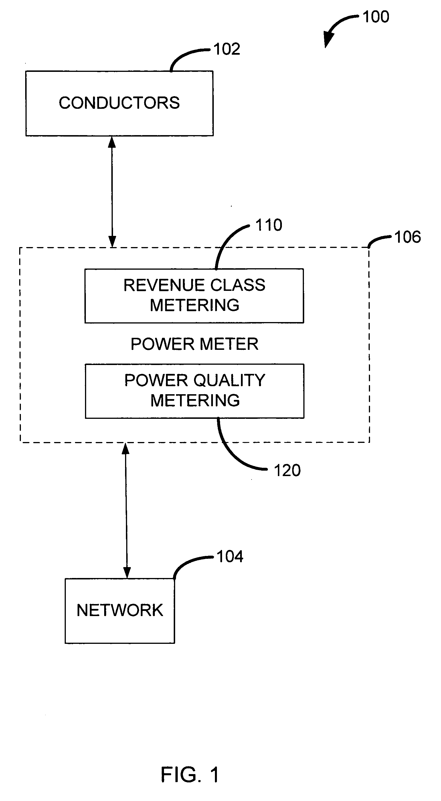 Revenue class power meter with frequency rejection