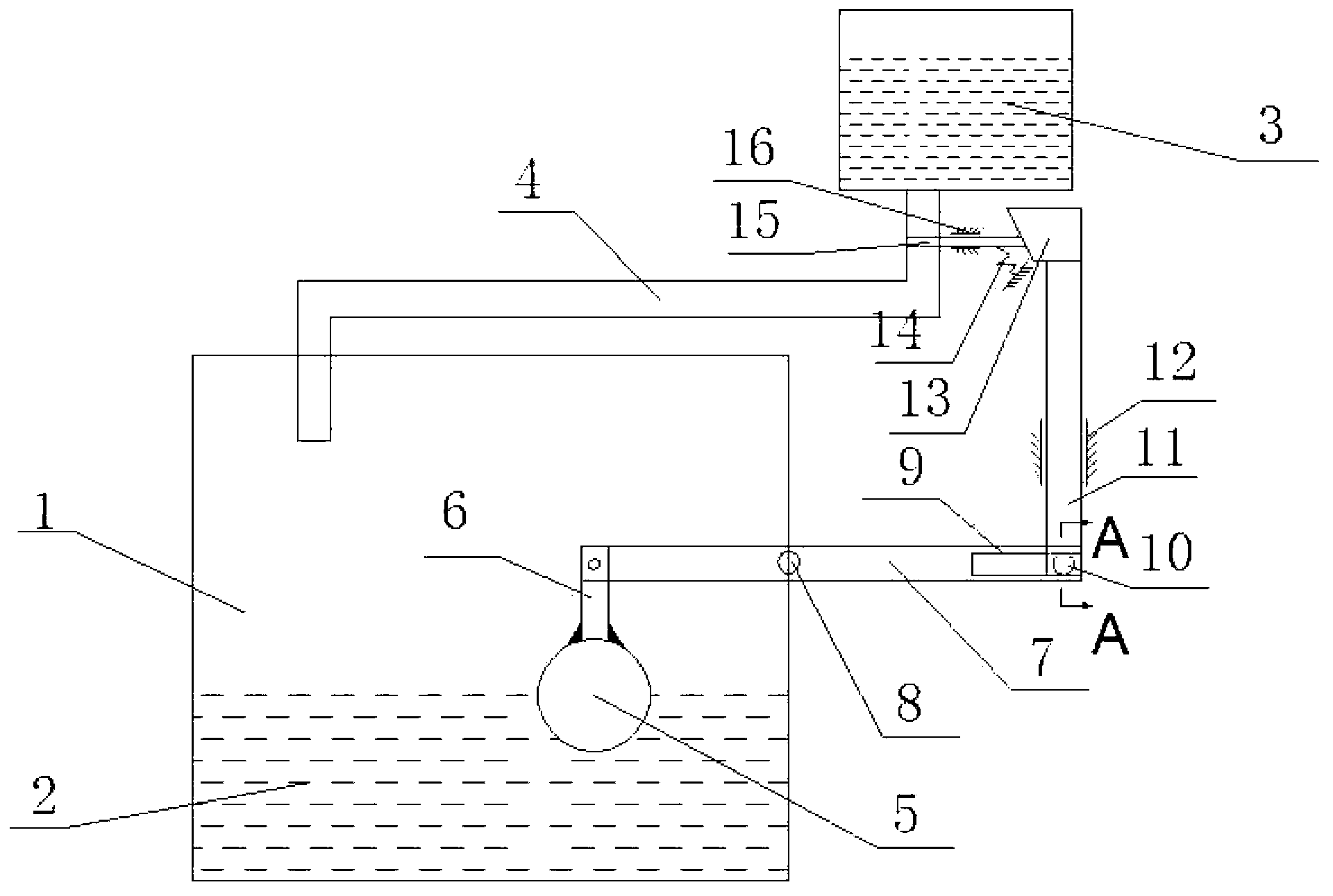 Lever-type automatic oiling device