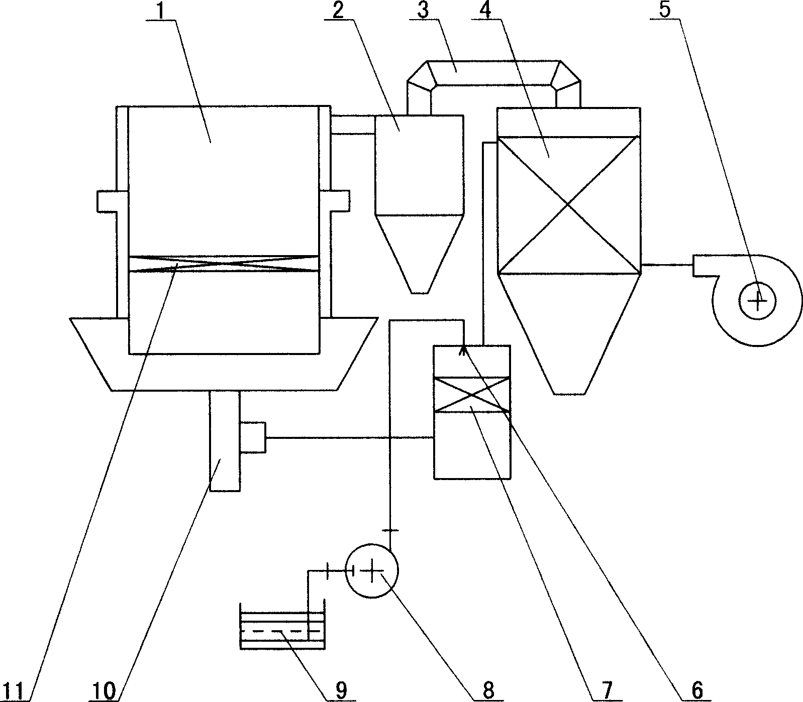 Coal-gas producer phenolic water high-temperature treating device and treating process