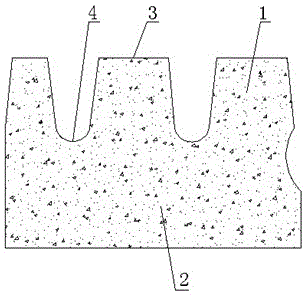 Manufacturing method for marble-imitated footpath stone and die used therein