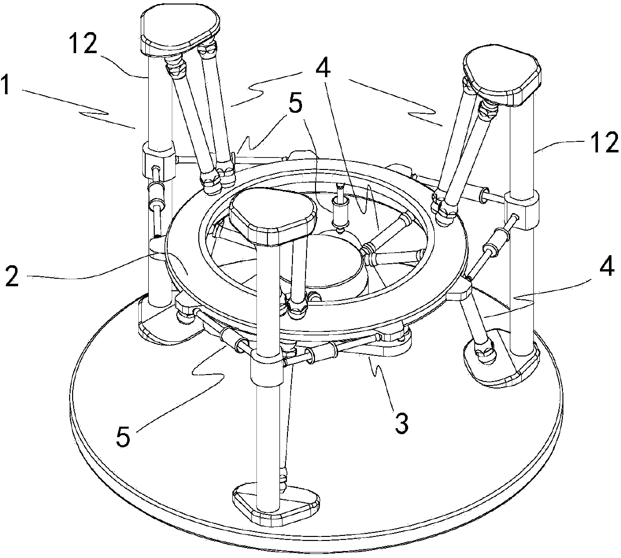 Six-dimension anti-shock vibration isolation system and manufacturing method thereof