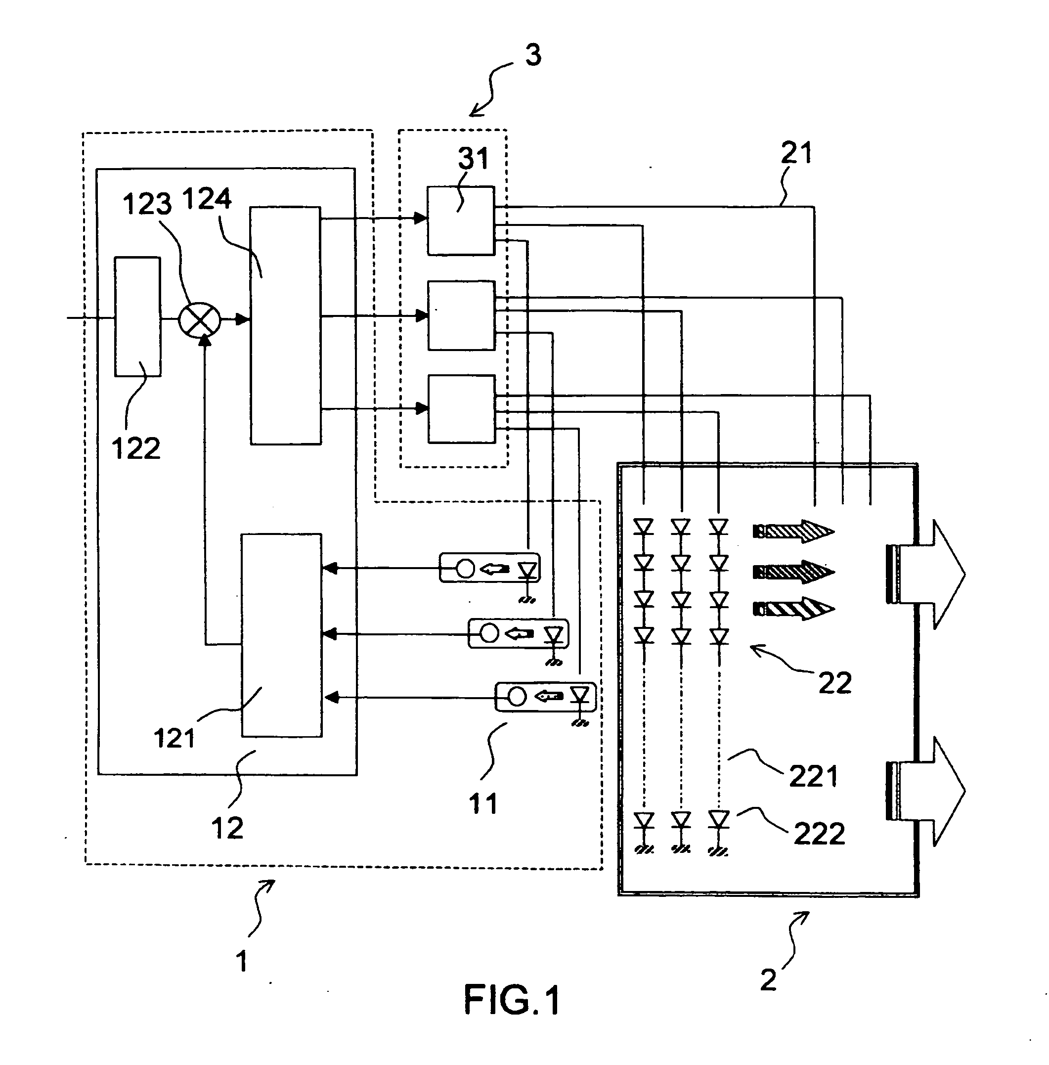 Automatic photo-colorimetric paratmeter control device for light boxes with colour leds